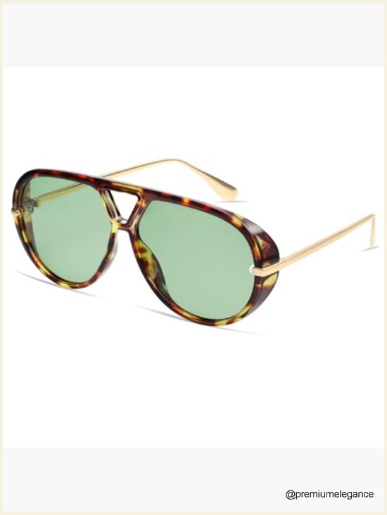 Oversized Polarized Aviator Sunglasses for Women Men Retro Round Shield main image 5